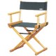 Cadeira diretor de cinema clssica marfim lona verde