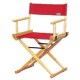 Cadeira diretor de cinema clssica marfim lona vermelha