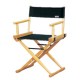 Cadeira diretor de cinema clssica marfim lona preta