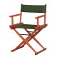 Cadeira diretor de cinema clssica mogno lona verde