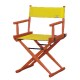 Cadeira diretor de cinema clssica mogno lona amarela