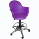 Cadeira Gogo Office prpura caixa cromada