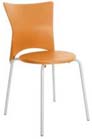 Cadeira bistr Rhodes polipropileno laranja