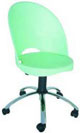 Cadeira Gogo giratria cromada verde claro