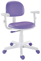 Cadeira kids lilas com braços digitador Cadeira kids lilas com braços digitador
